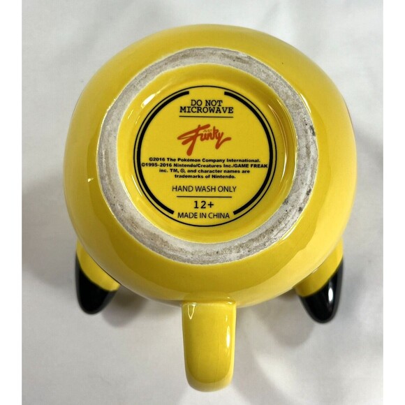 Just Funky 16oz Pokémon Official Pikachu Face Yellow Premium Ceramic Coffee Mug - Picture 9 of 9